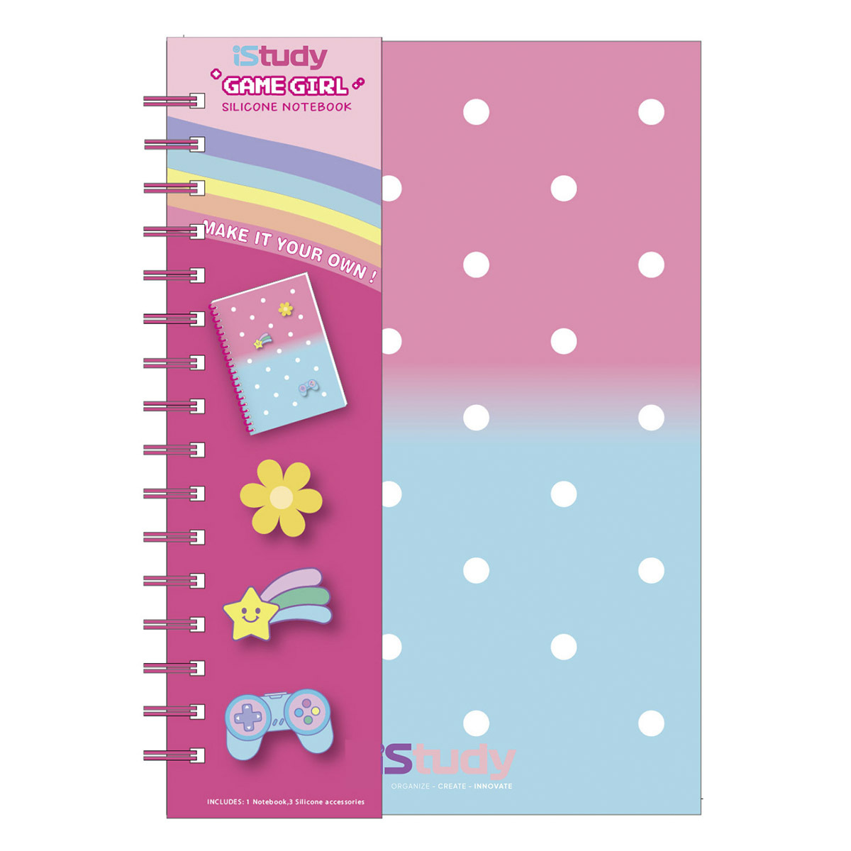 CUADERNO ESPIRAL ISTUDY A5 80H CONCEPTO GAMER GIRL