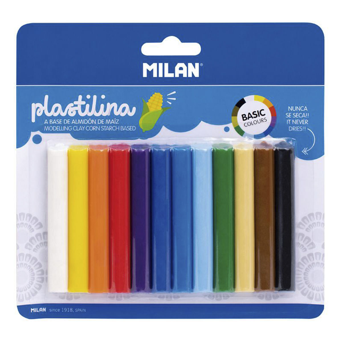 PLASTILINA MILAN BARRITAS 140GRS 12U