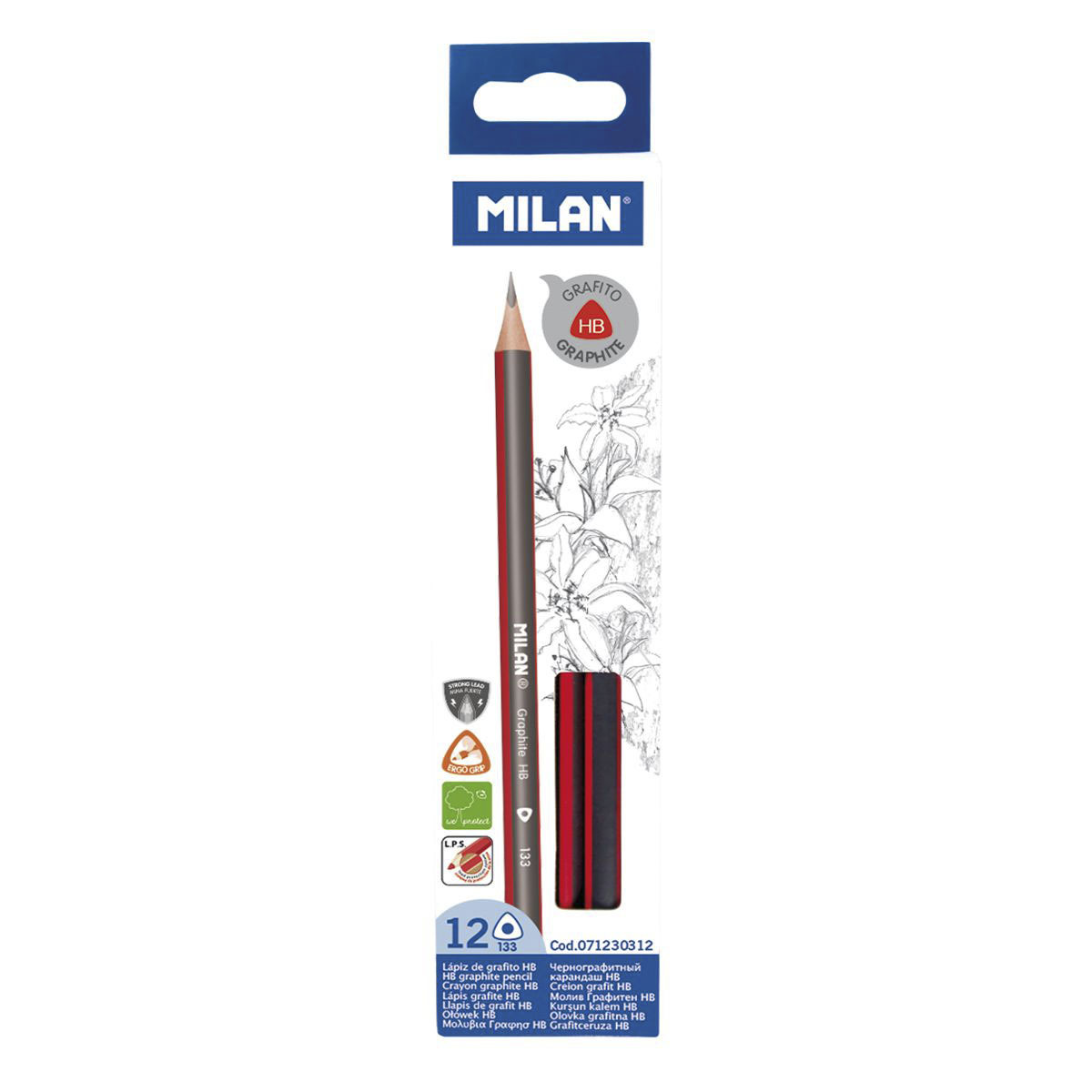 LAPIZ DE GRAFITO MILAN TRIANGULARES HB 12U