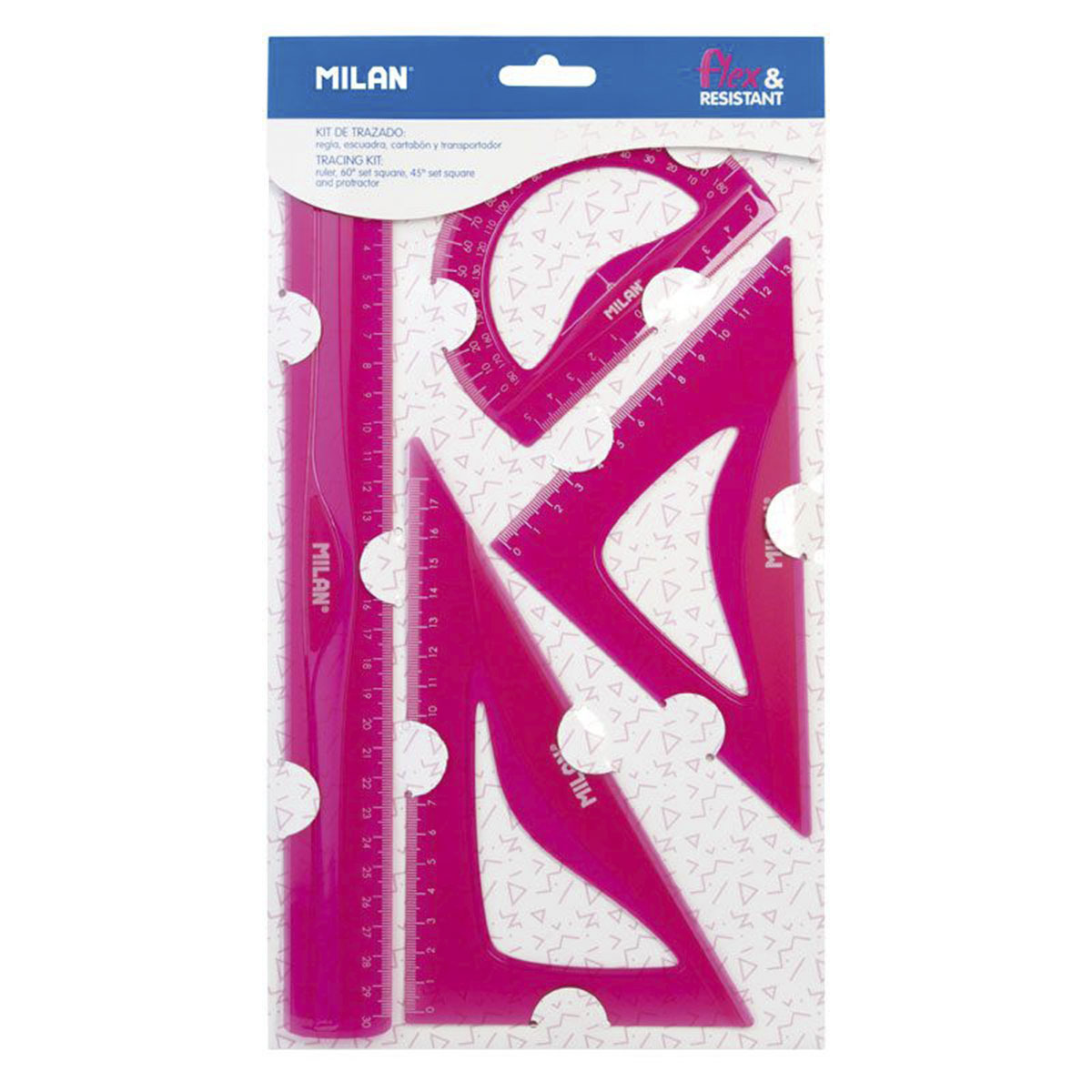 REGLA MILAN FELXIBLES SERIE ACID ROSA