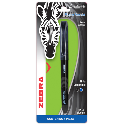 Pluma fuente marca Zebra para una escritura elegante y fluida. Diseño clásico con punta de calidad para uso profesional, regalo o colección.