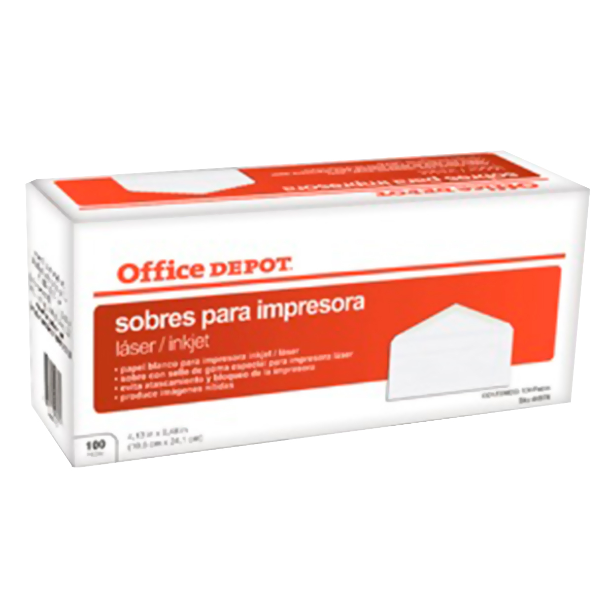 SOBRES LASER OFICIO 10 100 PK OFFICE DEPOT