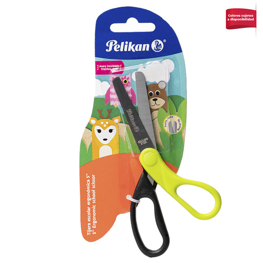 TIJERA ESCOLAR PELIKAN 5" ERGONOMICA