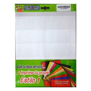 TARJETAS PERS B/NEVADO 10HX10TJ TARJETAS PERS B/NEVADO 10HX10TJ