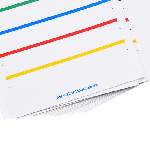 ETIQUETAS RECTANGULARES MIXTA 1.7 X 8.7 CM 20 HOJAS 140 ETIQUETAS