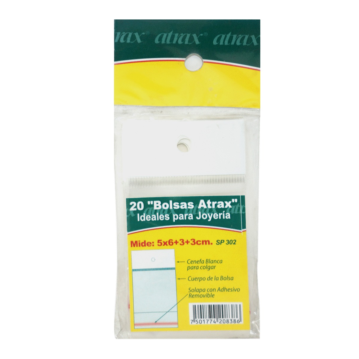 BOLSA TRANSPARENTE 5X6 CM C 20 Office Depot Honduras