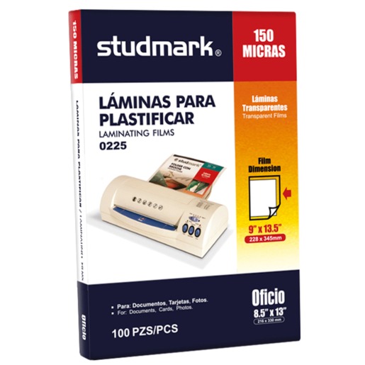 LAMINAS OF 150 MIC 228X345MM