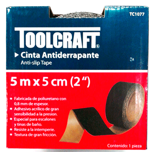 CINTA ANTIDERRAPANTE NEGRA 2 PULG X 5 METROS
