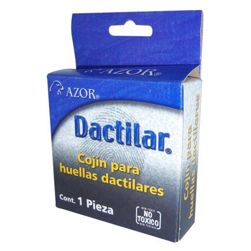 Cojín de tinta / almohadilla para sello marca Azor con buena absorción y marcado limpio. Indispensable para sellos manuales en oficina.