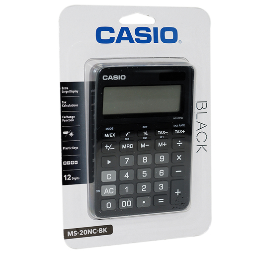 CALCULADORA CASIO DE MESA MS-20UC-BK