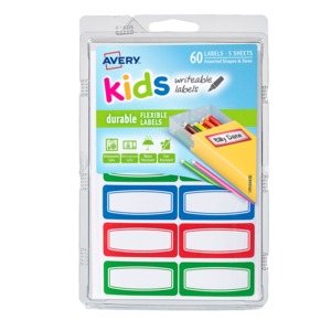 ETIQUETA DURABLE KIDS 1.9 X 5.4 CM PAQ 60 ETIQUETA DURABLE KIDS 1.9 X 5.4 CM PAQ 60