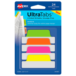 ETIQUETA MINI ULTRA TABS COLOR NEON 24U ETIQUETA MINI ULTRA TABS COLOR NEON 24U