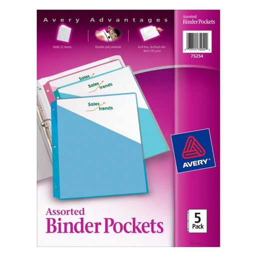 PROTECTOR DE HOJAS DE COLORES PAQ 5