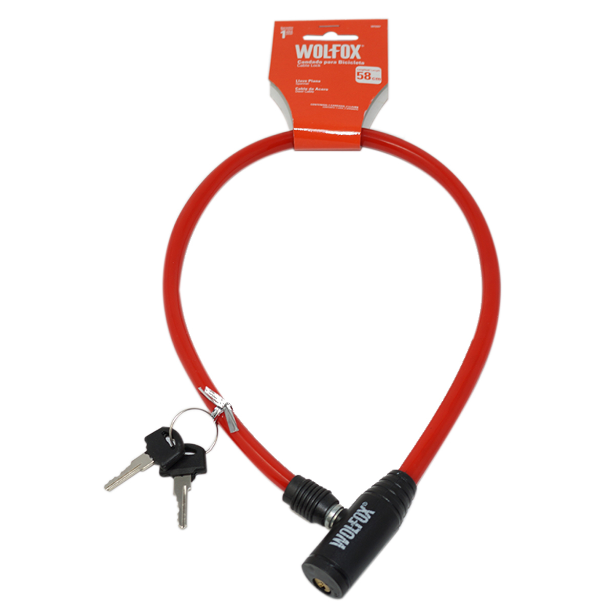 CANDADO PARA BICICLETA 58CM B/1