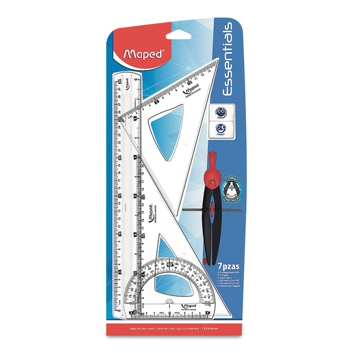 Set escolar marca Maped con utiles complementarios listos para usar. Ahorra tiempo y dinero con productos coordinados para escuela, oficina o regalo.