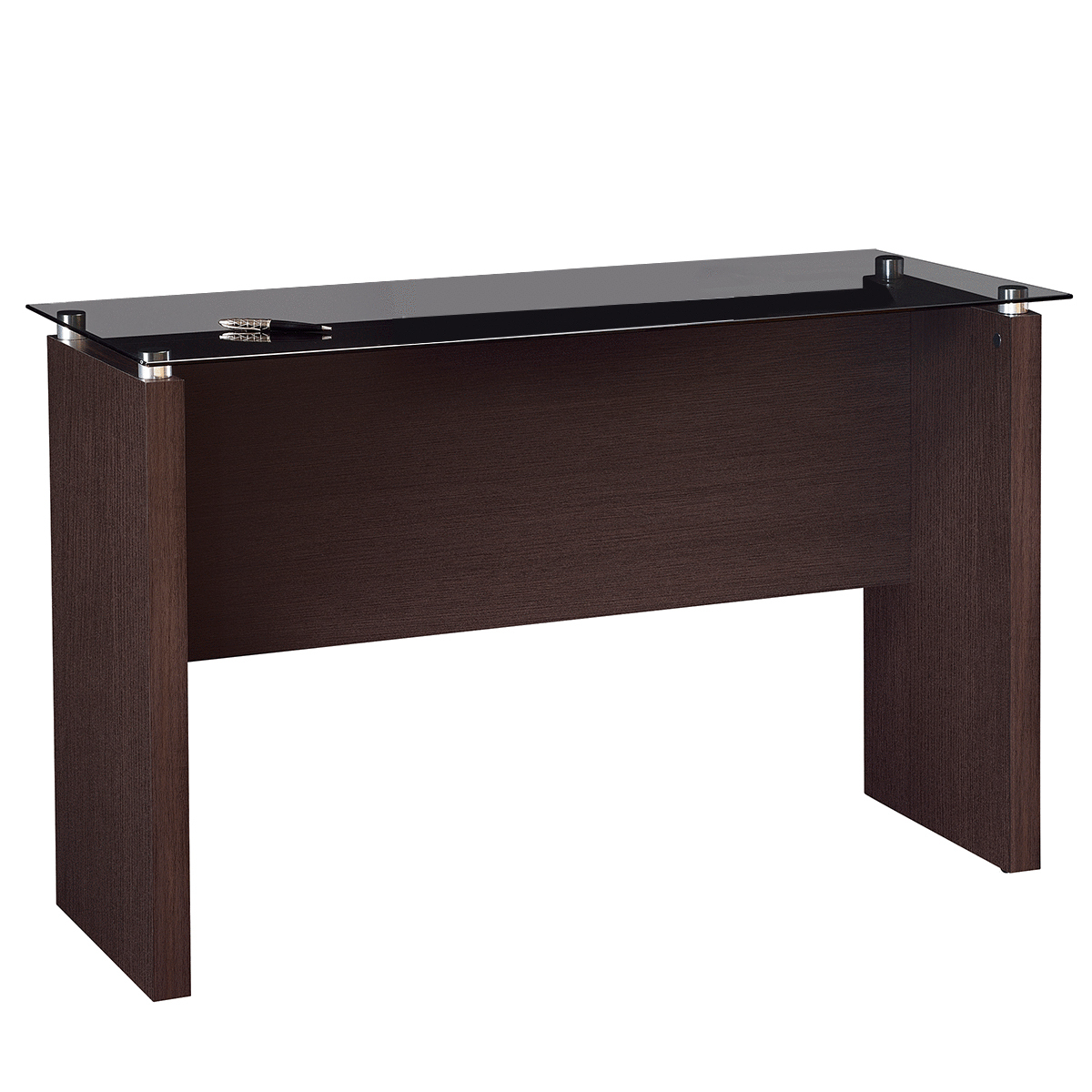ESCRITORIO TOP VIDRIO ROBLE SILVER