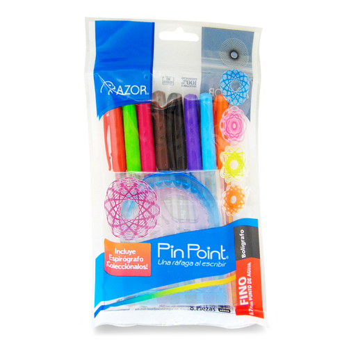 Bolígrafo marca Azor de tinta fluida y trazo uniforme. Escritura cómoda y duradera para uso diario en escuela y oficina.
