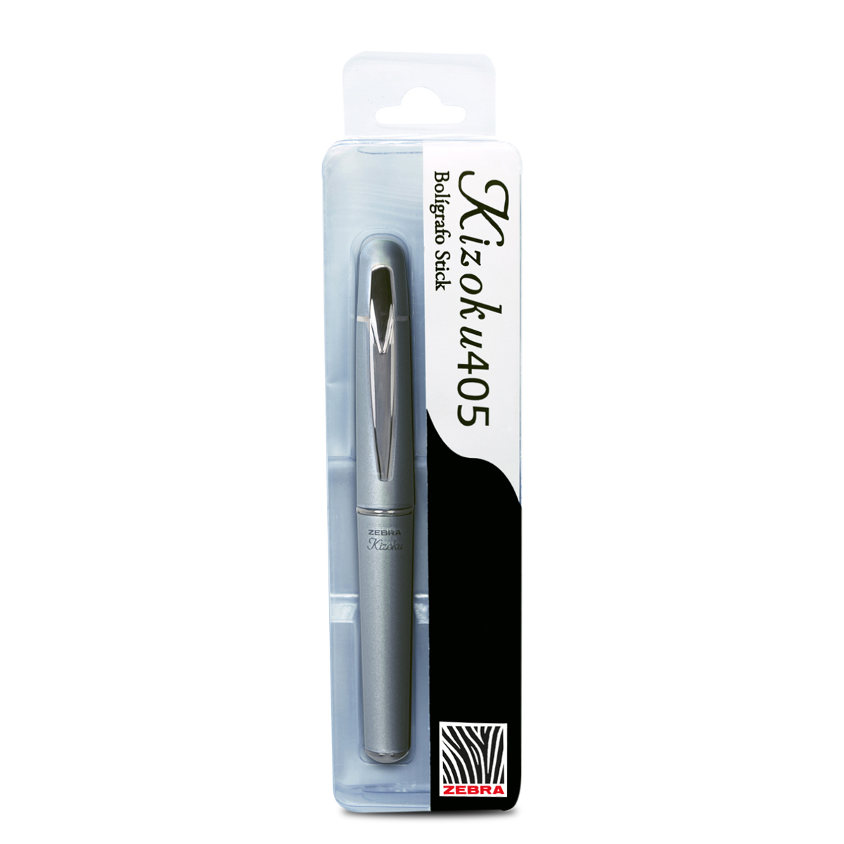 BOLIGRAFO KIZOKU 405 TINTA ACEITE 1.0 MM PLATA B/1