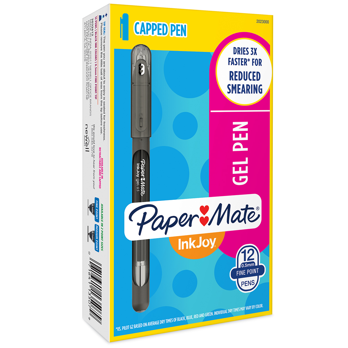 BOLIGRAFO PAPER MATE INKJOY GEL 600 ST 12 NEGRO