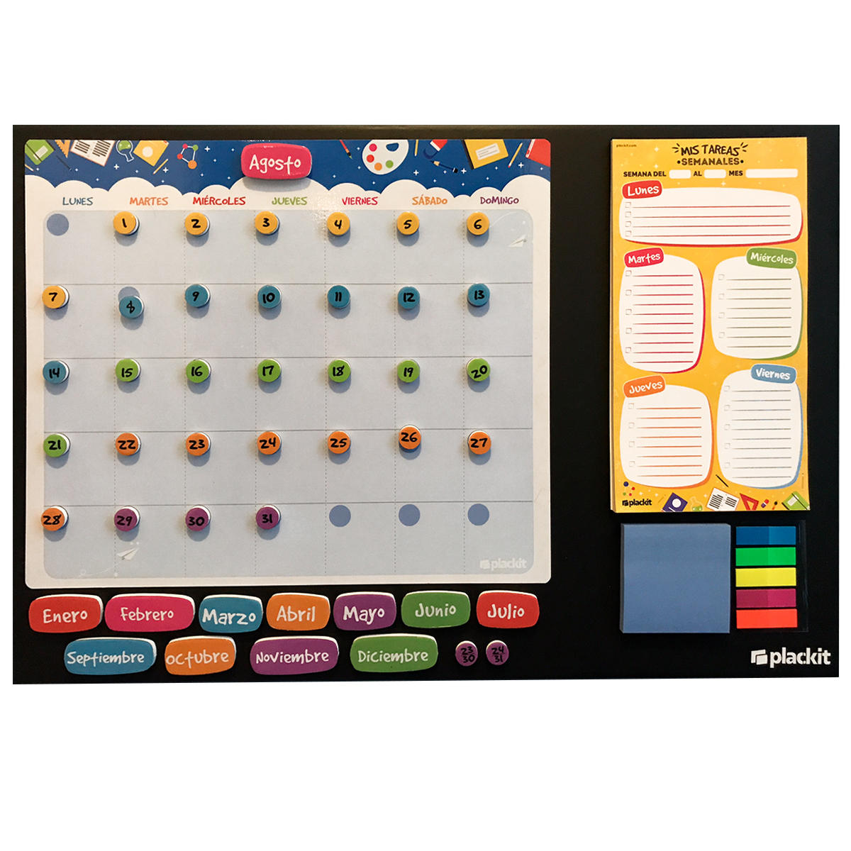 PIZARRON MAGNETICO PLACKIT ESCOLAR