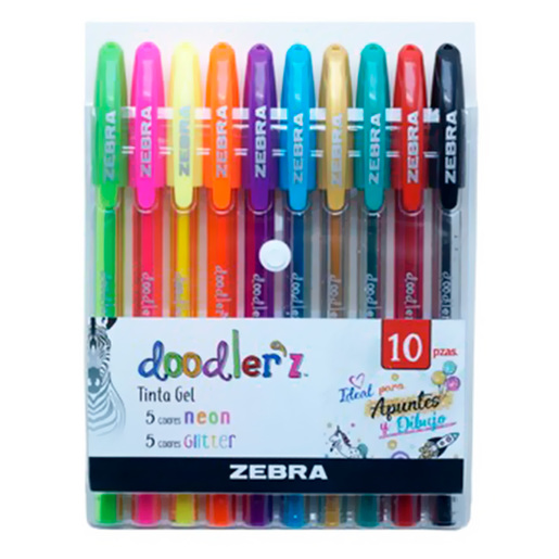 Boligrafo de gel marca Zebra con tinta fluida y secado rapido. Trazo nitido y constante, ideal para escritura comoda en clase, oficina y planners.