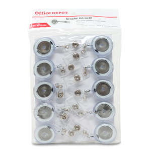 BROCHE RETRACTIL TRANSPARENTE COLOR BLANCO BROCHE RETRACTIL TRANSPARENTE COLOR BLANCO