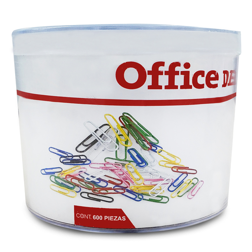 CLIPS DE COLORES OFFICE DEPOT 600 PIEZAS