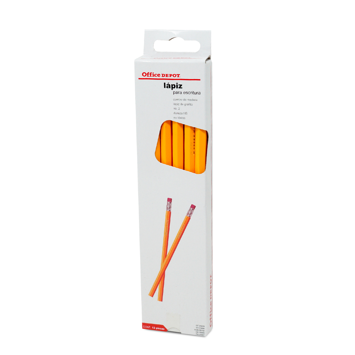 LAPIZ DE GRAFITO MINA NO.2 HB BARRIL DE MADERA HEXAGONAL 12U