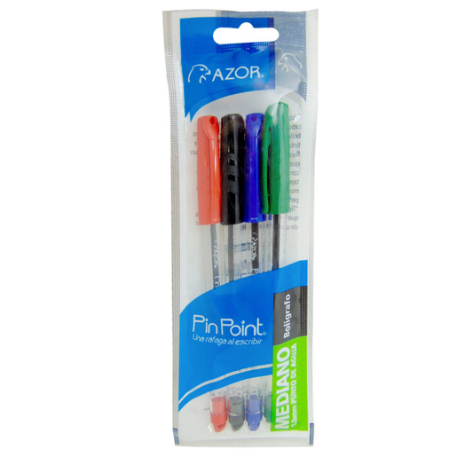 Boligrafo marca Azor de tinta fluida y trazo uniforme. Escritura comoda y duradera para uso diario en escuela y oficina.