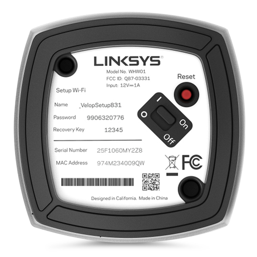 ROUTER LINKSYS  WHW0101
