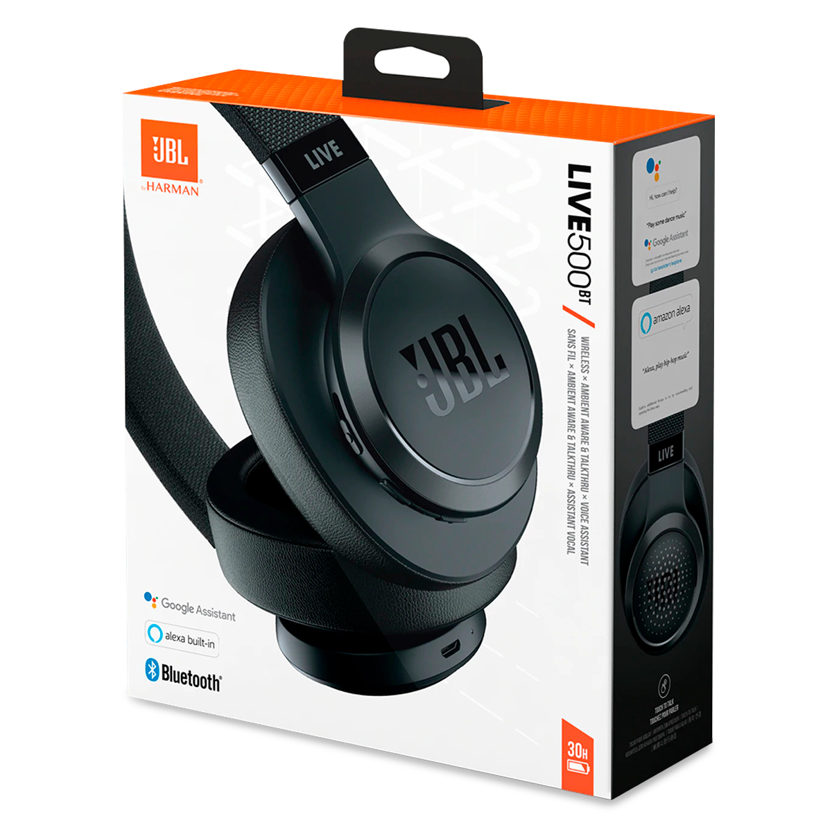 AUDÍFONOS JBL JBLLIVE500BTBLK (BLUETOOTH)