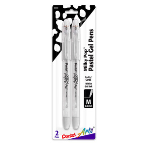 BOLIGRAFO GEL PENTEL MILKY POP BLANCO 2U BOLIGRAFO GEL PENTEL MILKY POP BLANCO 2U