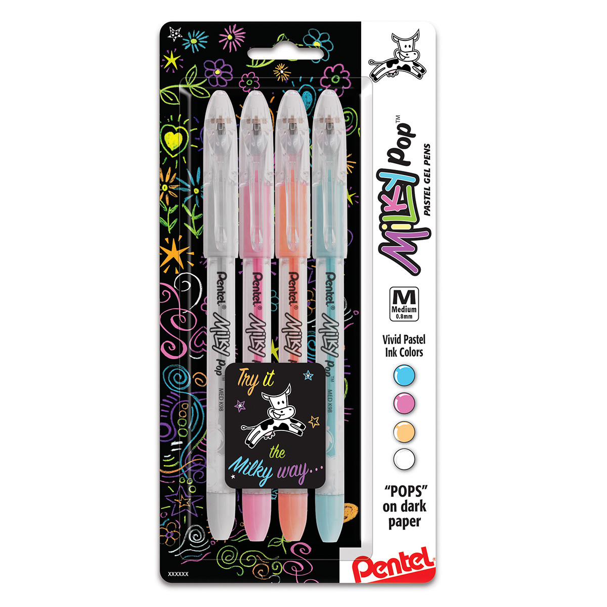 BOLIGRAFO GEL PENTEL MILKY POP COLORES 4U