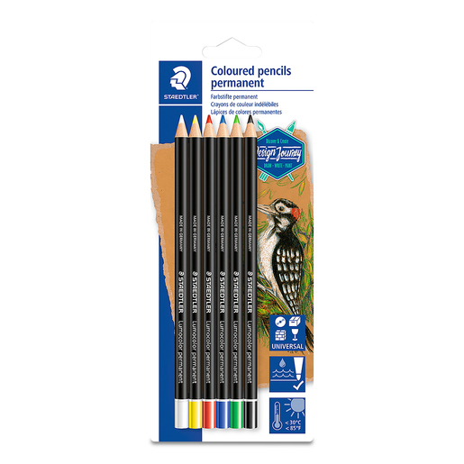 Lapices de colores marca Staedtler con mina pigmentada y resistente. Trazos suaves, intensos y mezclables, ideales para dibujo, coloreado y proyectos escolares.