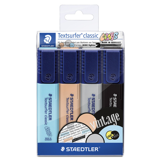 Marcatextos marca Staedtler con tinta fluorescente para resaltar información clave en libros, apuntes y documentos. Trazo uniforme que no traspasa el papel.