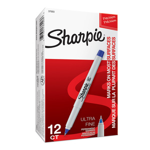 MARCADOR SHARPIE AZUL PUNTA ULTRA FINA 12U