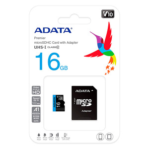 MEMORIA MICRO SD 16GB PREMIER C/ADAPATADOR ADATA