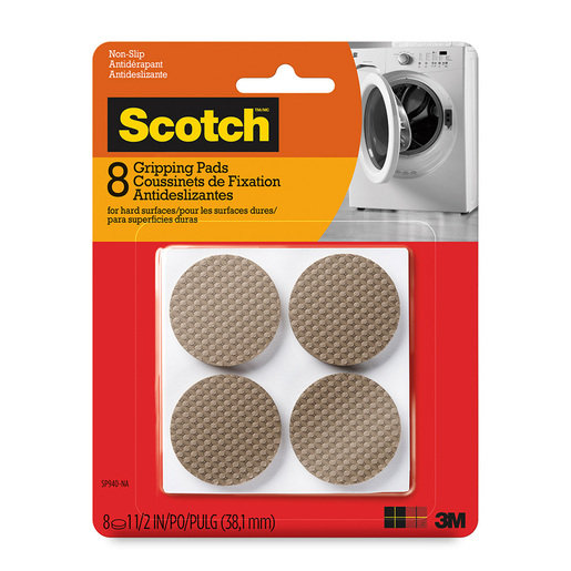Protectores adhesivos marca Scotch para muebles y superficies. Evitan rayones, golpes y ruidos al cerrar puertas, cajones y bases de objetos. Discretos y duraderos.