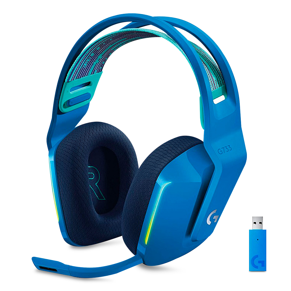 AUDIFONOS LOGITECH TIPO DIADEMA GAMING AZULES 981-000942