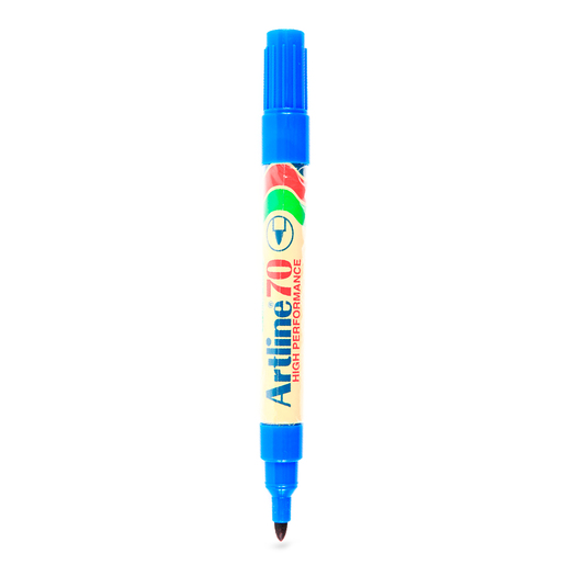 Marcador permanente marca Artline de tinta resistente al agua y al desvanecimiento. Escribe sobre papel, carton, plastico, metal, vidrio y madera. Ideal para etiquetar y marcar en oficina, taller y bo