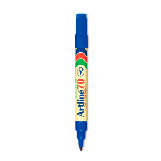 Marcador permanente marca Artline de tinta resistente al agua y al desvanecimiento. Escribe sobre papel, carton, plastico, metal, vidrio y madera. Ideal para etiquetar y marcar en oficina, taller y bo
