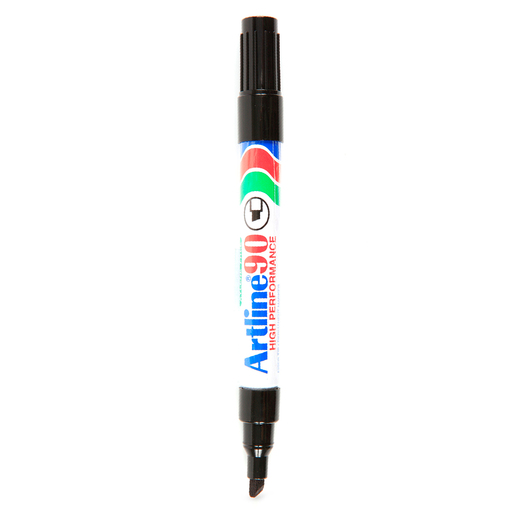 Marcador permanente marca Artline de tinta resistente al agua y al desvanecimiento. Escribe sobre papel, carton, plastico, metal, vidrio y madera. Ideal para etiquetar y marcar en oficina, taller y bo