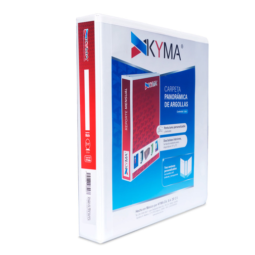 CARPETA KYMA 1.5 P. BLANCA OPACA, ARILLO O, PANORAMICA
