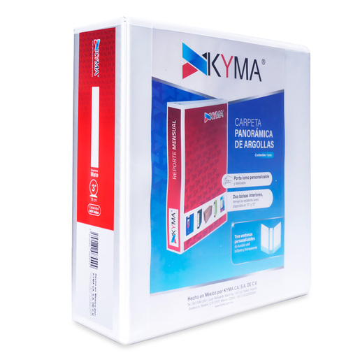CARPETA KYMA 3 P. BLANCA OPACA, ARILLO O, PANORAMICA