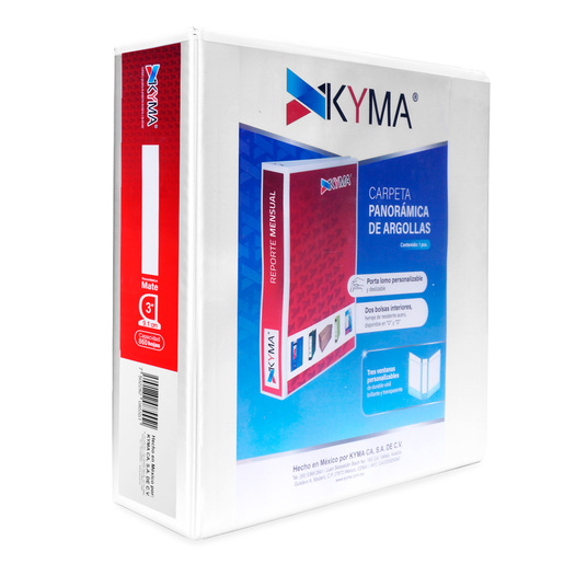 CARPETA KYMA 3 P. BLANCA OPACA, ARILLO D, PANORAMICA