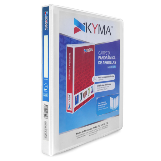 CARPETA KYMA 1/2 P. BLANCA BRILLANTE, ARILLO O, PANORAMICA