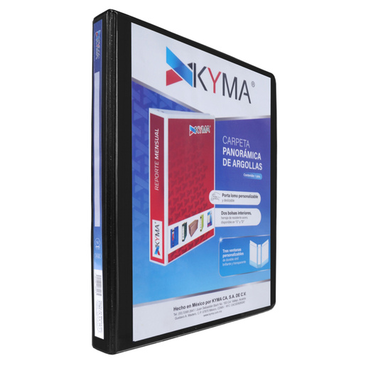 CARPETA KYMA 1/2 P. NEGRA BRILLANTE, ARILLO O, PANORAMICA