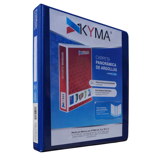 CARPETA KYMA 1 P. AZUL BRILLANTE, ARILLO O, PANORAMICA