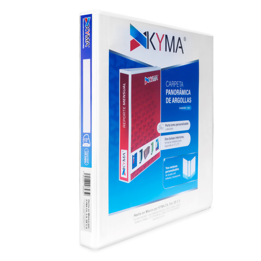 CARPETA KYMA 1/2 P. BLANCA BRILLANTE, ARILLO D, PANORAMICA