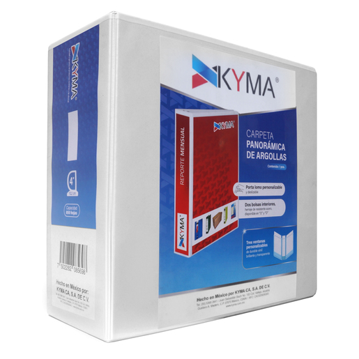 CARPETA KYMA 4 P. BLANCA BRILLANTE, ARILLO D, PANORAMICA